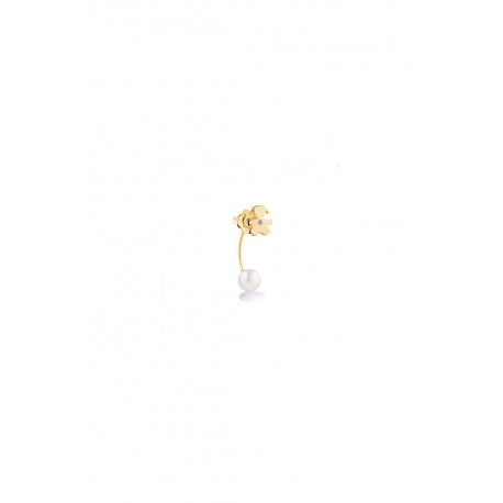 Orecchino Mono Bimba Le Bebè in oro Giallo, Perla e Diamante
