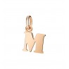 Ciondolo Lettera M in Oro Rosa 9 Kt- DoDo