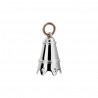 Campanella Festone Queriot in Argento lucido e Oro Rosa 9 Kt