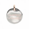 Moneta Queriot " My mommy is beautiful" in Argento, Oro Rosa 9 Kt e Smalto color Rosa
