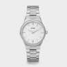 Orologio Donna Cluse Vigoureux H Quarzo 33mm cassa Silver quadrante Bianco cinturino in Acciaio