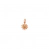 Ciondolo Dodo Sole In Oro Rosa 9k Con 12 Diamanti Brown 0,13ct