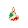 Cuore Dodo in Oro rosa con Smalto Tricolore