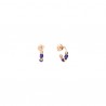 Orecchini Hoop Mini Granelli  Dodo in  Oro Rosa e Ceramica BluSKU: DOC1002_GRANX_CBL9R