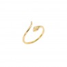 Anello Serpente  Lauren P. Jewels in Argento Placcato Oro Giallo con Zirconi - AN0057G