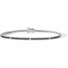 Bracciale Comete Uomo Collezione Tennis in Argento con Zirconi Bianchi e Neri