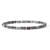 Bracciale Uomo Comete Gioielli Comete District in Acciaio Nero e Oro Rosa 21cm