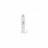 Charm pendente DoDo in Oro Bianco Lettera L rodiato e 3 Diamanti 0,02ct