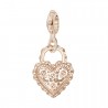 Lucchetto Charm Rosato in argento 925‰, galvanica oro rosa