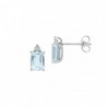 Orecchini Donna Comete Gioielli Collezione Azzurra in Oro Bianco, Acquamarina e e Diamanti P.Ct 2