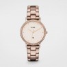 Orologio Donna Cluse Le Couronnement 3 Quarzo 33mm cassa Rose Gold quadrante Bianco cinturino in Acciaio
