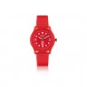 Orologio IAM in Plastica Riciclata Cassa 36mm Quadrante Rosso Corallo, Cinturino in Stoffa Rosso Corallo