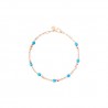 Bracciale Dodo Donna in Oro Rosa 9 Kt e Granello Ceramica Turchese