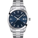 Orologio Uomo Tissot Collezione Gentleman Cassa 40mm Quadrante Blu Movimento al Quarzo Cinturino in Acciaio
