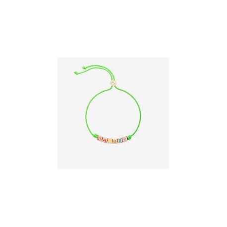 Bracciale cordino in poliestere verde fluo DODO DBC3004LETARVFRAG