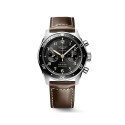 Orologio Uomo Longines Collezione Spirit Flyback Cassa 42mm Quadrante Nero con Indici Bronzo Movimento Automatico Cinturino in 