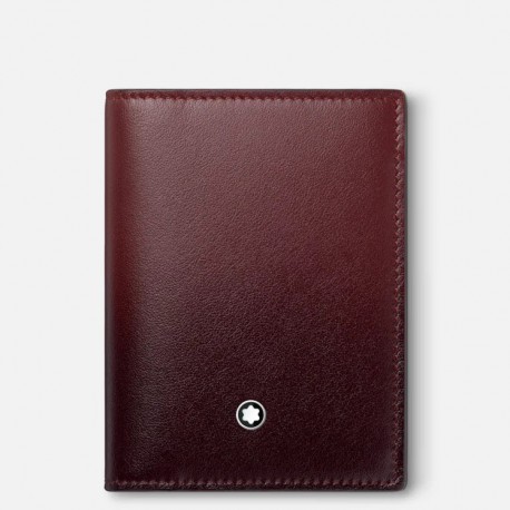 Portacarte Montblanc Collezione Meisterstuck in Pelle bordeaux