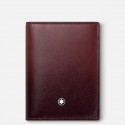 Portacarte Montblanc Collezione Meisterstuck in Pelle bordeaux