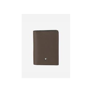 Portacarte Montblanc Uomo Collezione Sartorial in Pelle color Mastice
