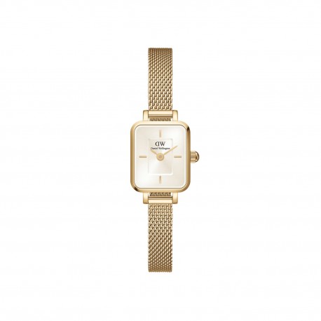 orologio donna Daniel Wellington Quadro Mini Evergold cinturino 6 mm Resistente alla pioggia cassa 15.4mm