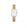 orologio donna Daniel Wellington Quadro Mini Evergold cinturino 6 mm Resistente alla pioggia cassa 15.4mm