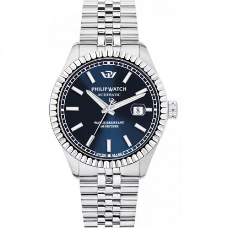 Orologio Philip Watch Caribe automatico cassa 41mm cinturino acciaio  fondo argentè