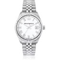 Orologio uomo Philip Watch Caribe quarzo 39mm cinturino acciaio quadrante bianco