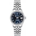 Orologio Philip Watch Caribe 35mm acciaio blu/diamanti