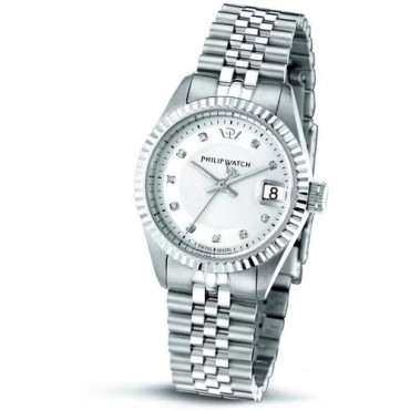 Orologio Philip Watch Caribe donna 31mm acciaio argentè e diamanti