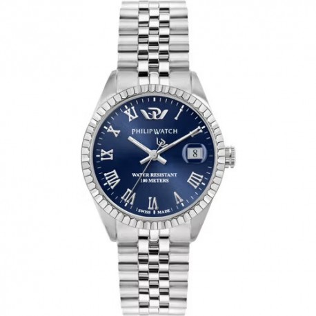Orologio Philip Watch Caribe 39mm acciaio fondo blue/N.romani