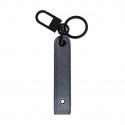 Portachiavi Montblanc in metallo e pelle bovina di colore nero 198848