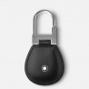 Portachiavi Montblanc Westside Loop In Pelle Nero Con Anello In Acciaio 112693