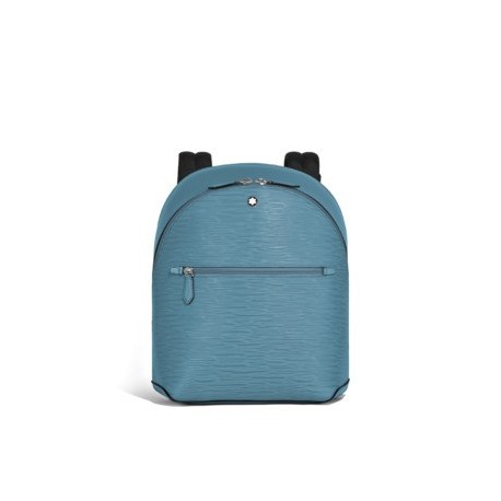 Zaino mini Meisterstuck 4810 – AZZURRO SMOKY BLUE Elegante pelle blu fumé, tasca frontale pratica, organizzazione interna, icon