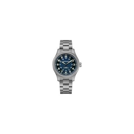 OROLOGIO Hamilton Khaki Field Titanium automatico cinturino acciaio 42mm quadrante blu H70545140