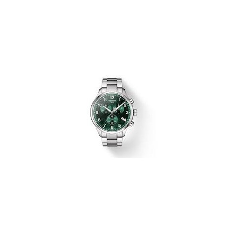 Orologio Uomo Tissot Chrono XL Classic Numeri,Data,Verde, accaio cassa 45mm e cinturino acciaio referenza T1166171109200