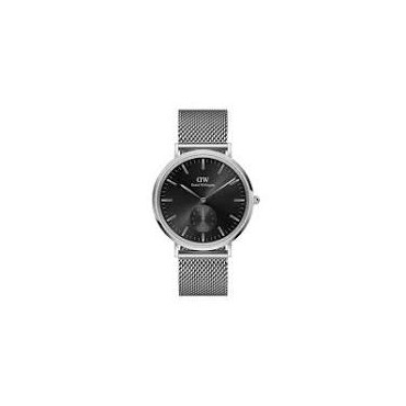orologio Classic Multi-Eye Sterling Onyx cinturino in accaio quadrante nero indici di orario argento cassa 40mm