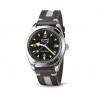 Lungo -Orologio Uomo Eberhard Scientigraf Automatico cassa da 41mm in Acciaio Quadrante Nero con indici e lancette Beige e cint