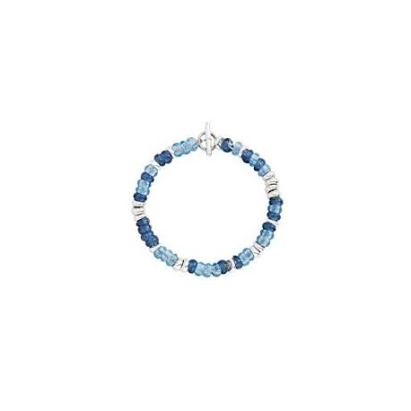 bracciale rondelle argento & plastica riciclata DBC5002RONDEABLAG