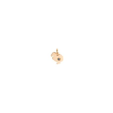 DODO CHARM EDIZIONE LIMITATA IN ORO ROSA CON ZAFFIRO BLU CT 0,03