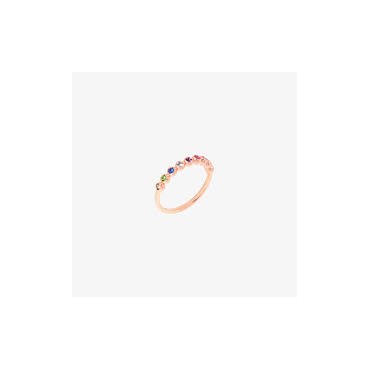dodo anello bollicine oro rosa & pietre colorate DAC3005_BOLLI_VA09R