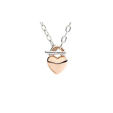 DODO collana cuore oro rosa 9ct & argento 925SKU: DCC5001_HEART_0009ACollana Cuore in oro rosa 9K e catena in argento 925.lungh