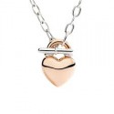 DODO collana cuore oro rosa 9ct & argento 925 DCC5001_HEART_0009A