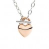 DODO collana cuore oro rosa 9ct & argento 925SKU: DCC5001_HEART_0009ACollana Cuore in oro rosa 9K e catena in argento 925.lungh