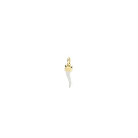 dodo ciondolo corno oro giallo & argento DMC5007_HORNX_009GA