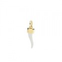 dodo ciondolo corno oro giallo & argento DMC5007_HORNX_009GA