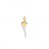 dodo ciondolo corno oro giallo & argentoSKU: DMC5007_HORNX_009GACiondolo Corno in argento 925 e oro giallo 9K.Booster di fortun
