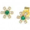 ORECCHINI AMENOrecchin Dorati Mini Margherita Verdesku: EMAGBVZPiccoli orecchini a margherita con centrale verde e petali di zi
