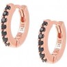 ORECCHINI AMENOrecchini Cerchio Rosè Tennis Mania Zirconi Nerisku: ET1RNOrecchini huggies in argento 925 rosé con zirconi neri 
