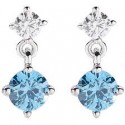 ORECCHINI AMENOrecchini Princess Tondi Acqua Marinasku: ETOBACOrecchini in AG925 con zircone bianco e zircone acqua marina - Ro