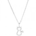 COLLANA AMENCollana Gattino con Zirconi Bianchisku: CLCABBZCollana a catena in Argento 925 rodiato. Pendente a forma di gatto i